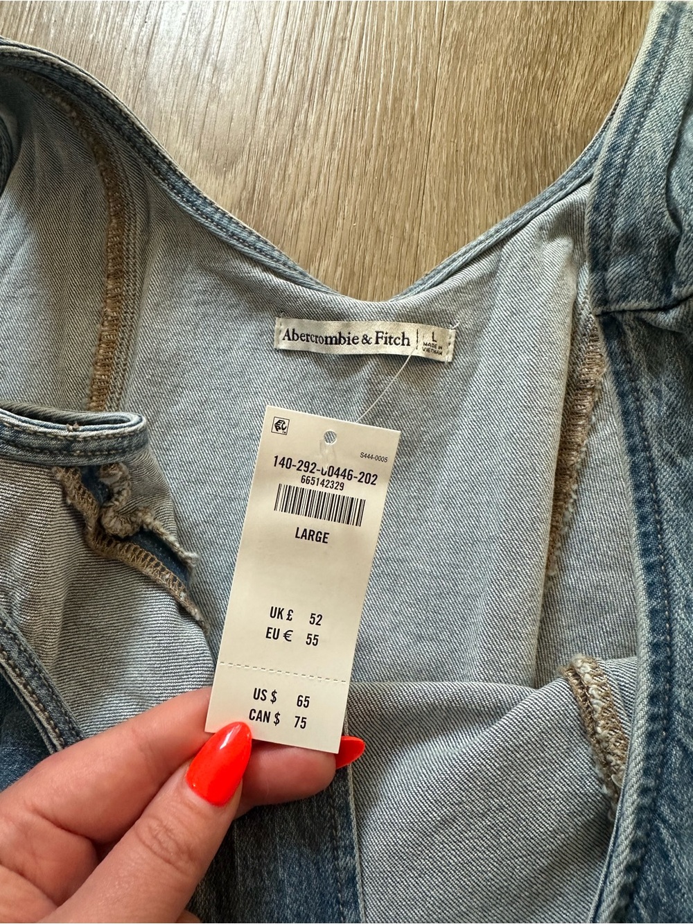 Abercrombie Tie-Back Scoop Neck Denim Vest - Picture 4 of 5